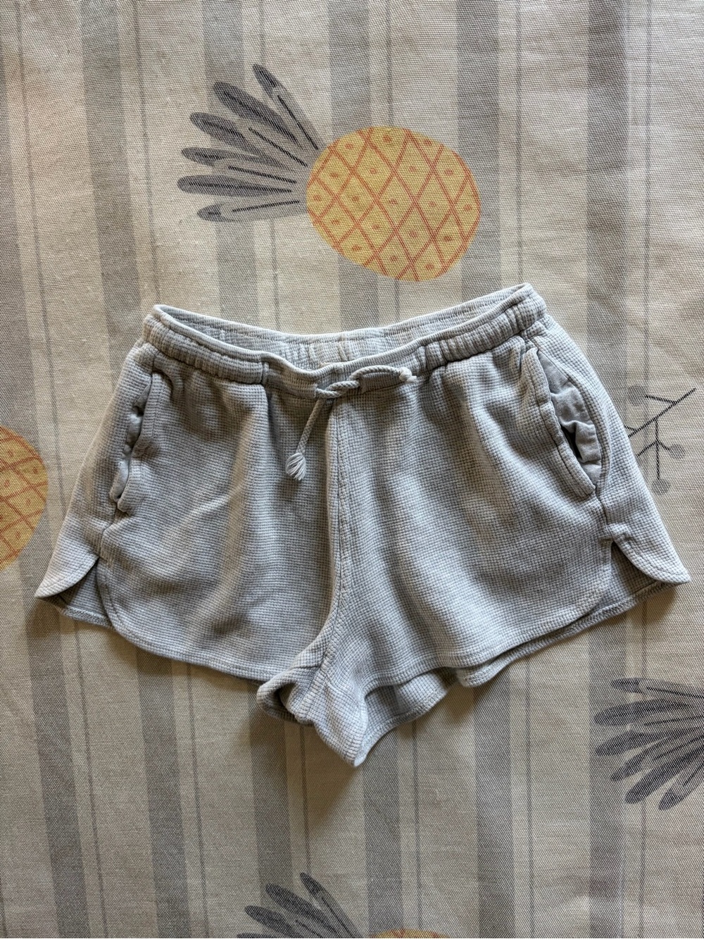 Brandy Melville Grey waffle knit shorts